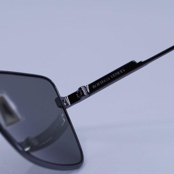 Bottega Veneta BV1195S 001 Sunglasses Ruthenium Square Frame, Grey Lenses - Picture 7 of 11